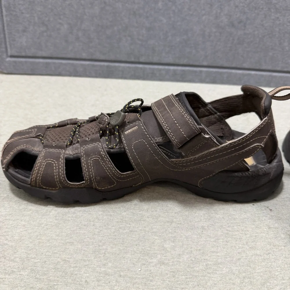 Teva Forebay Hiking Sandals Mens Size 11 Brown Closed Toe ShocPad Outdoor Trail
